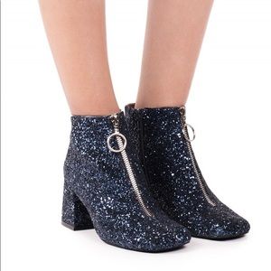 Jeffrey Campbell Navy Glitter Bossanova